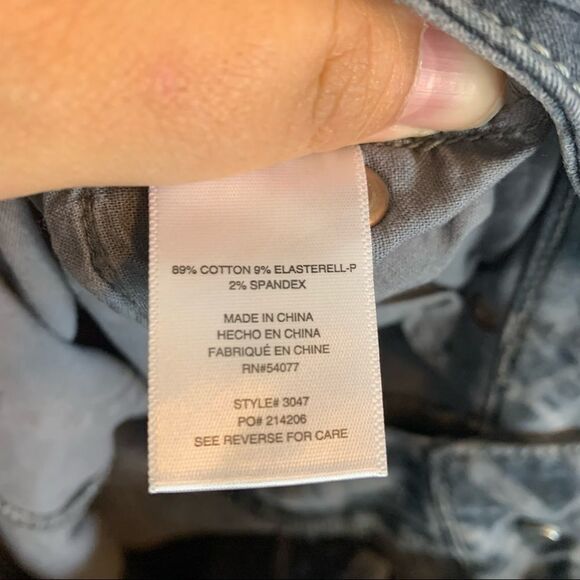 Cabi blue grid skinny jeans size 2 - Picture 8 of 9